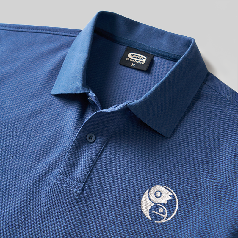 Galactic Harmony Emblem Geek Embroidered Polo Shirt