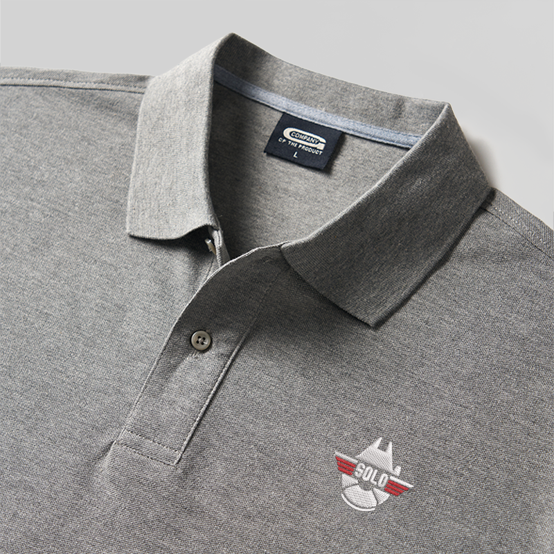 SOLO Spaceship Logo Geek Embroidered Polo Shirt