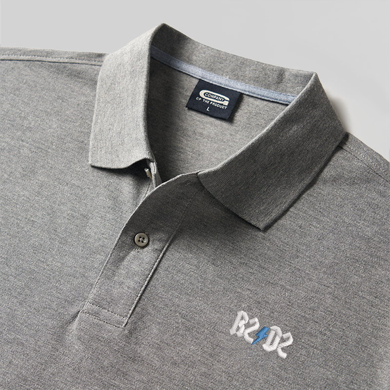 Robot Scifi Geek Embroidered Polo Shirt