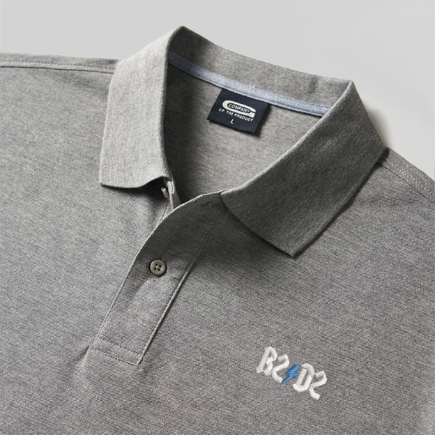 Robot Scifi Geek Embroidered Polo Shirt