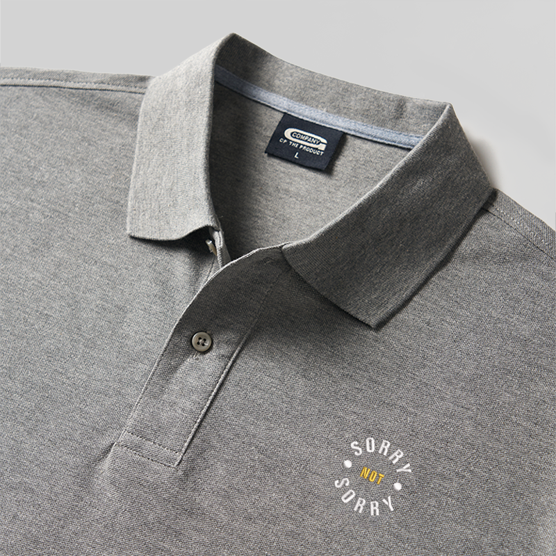 Sorry Not Sorry Geek Embroidered Polo Shirts