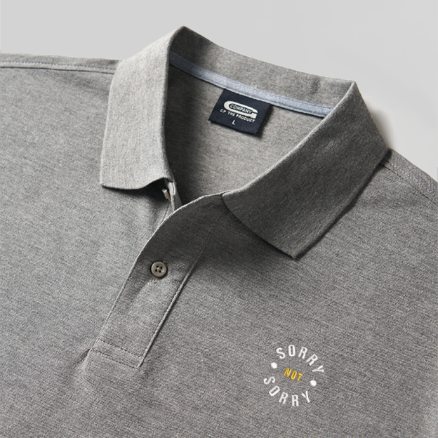 Sorry Not Sorry Geek Embroidered Polo Shirts