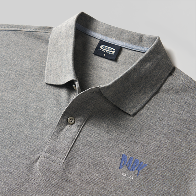 Dark Cat Geek Embroidered Polo Shirts