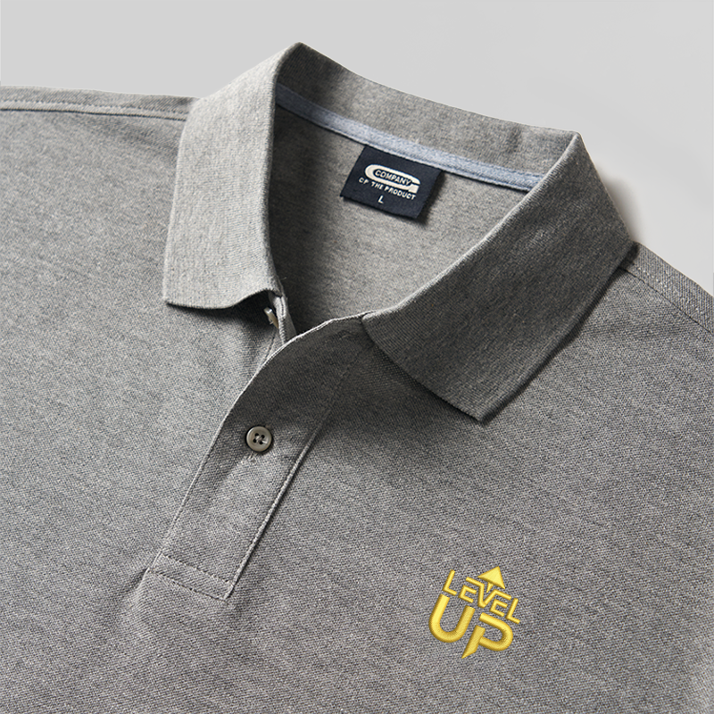 Level Up Geek Embroidered Polo Shirts