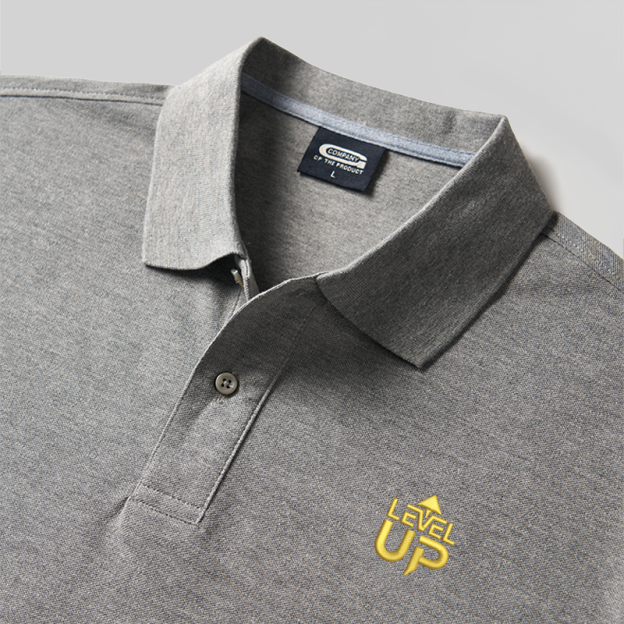 Level Up Geek Embroidered Polo Shirts