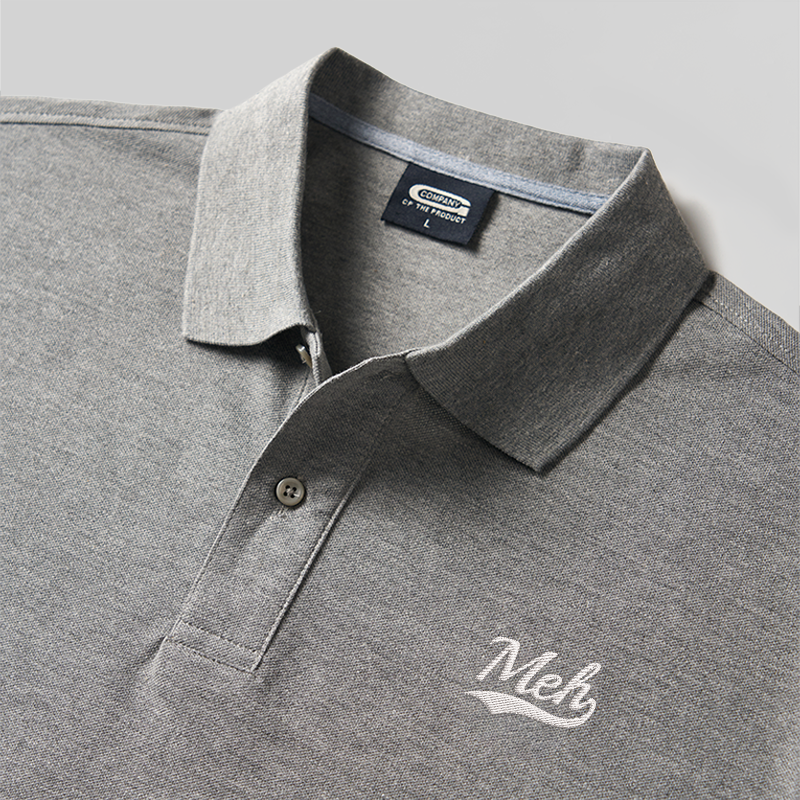 Meh Geek Embroidered Polo Shirt