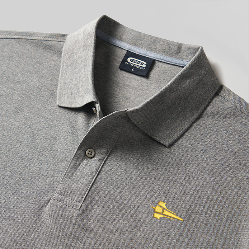 Futuristic Jet Geek Embroidered Polo Shirts