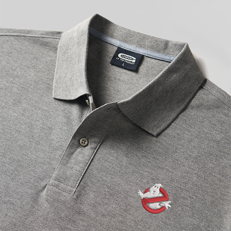 Ghost Geek Embroidered Polo Shirt