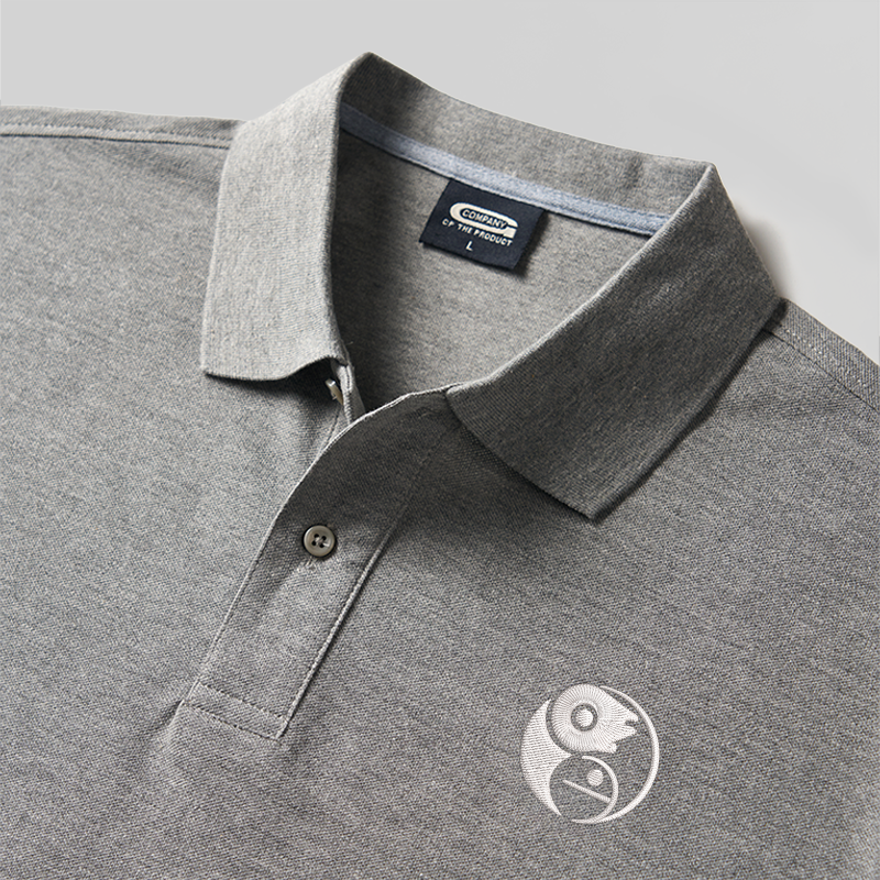 Galactic Harmony Emblem Geek Embroidered Polo Shirt