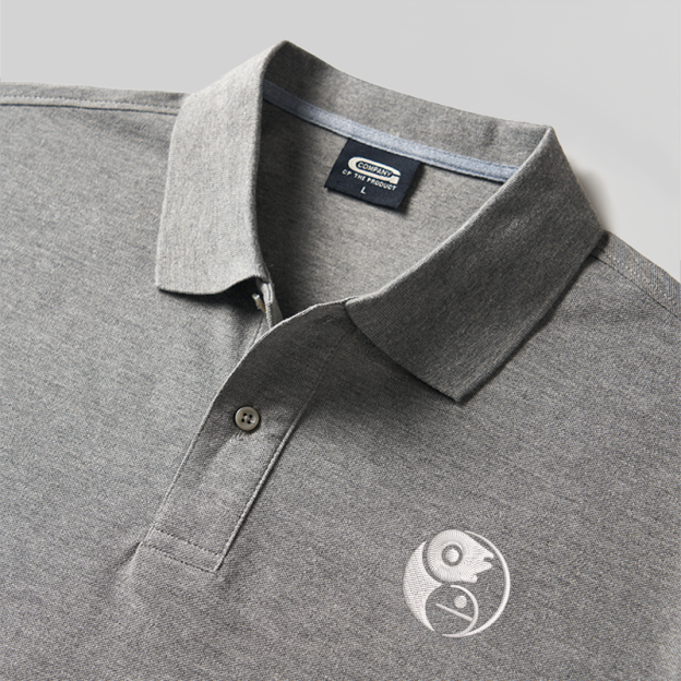 Galactic Harmony Emblem Geek Embroidered Polo Shirt