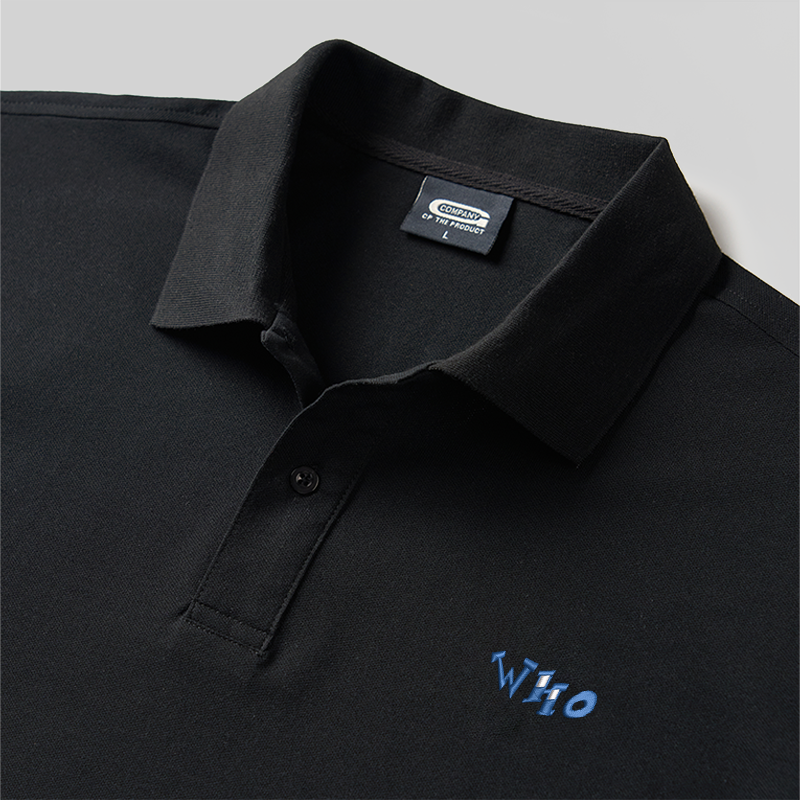 Who Geek Embroidered Polo Shirts