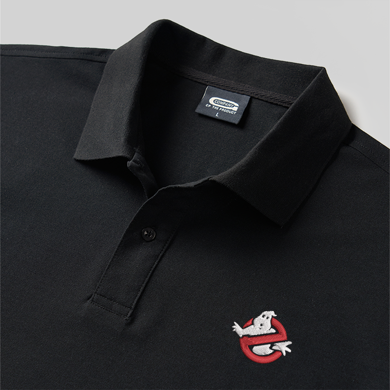 Ghost Geek Embroidered Polo Shirt