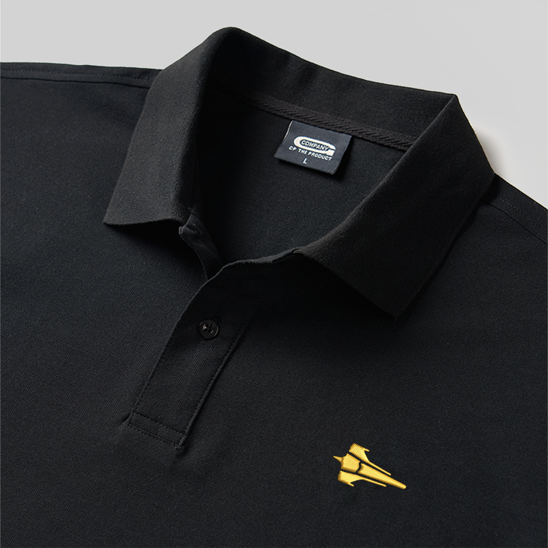 Futuristic Jet Geek Embroidered Polo Shirts