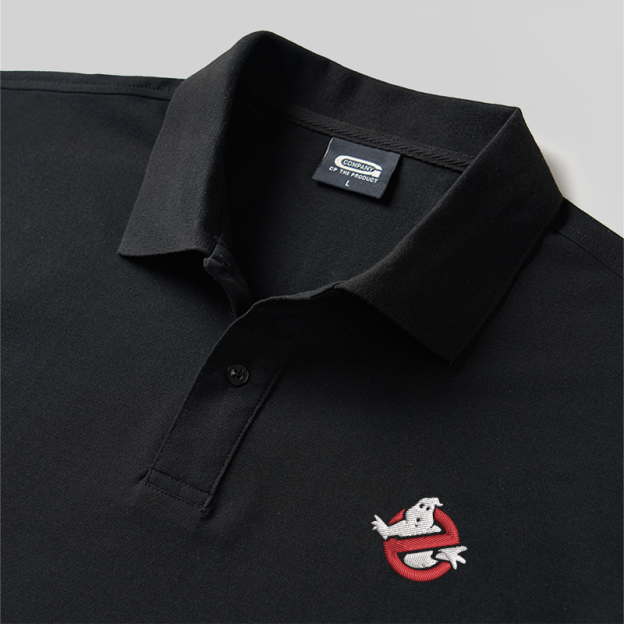 Ghost Geek Embroidered Polo Shirt