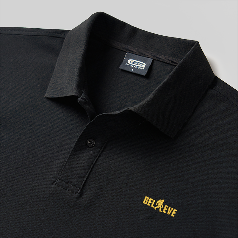 Believe Geek Embroidered Polo Shirts