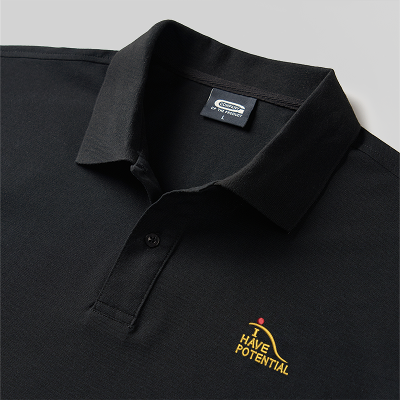 I Have Potential Geek Embroidered Polo Shirts
