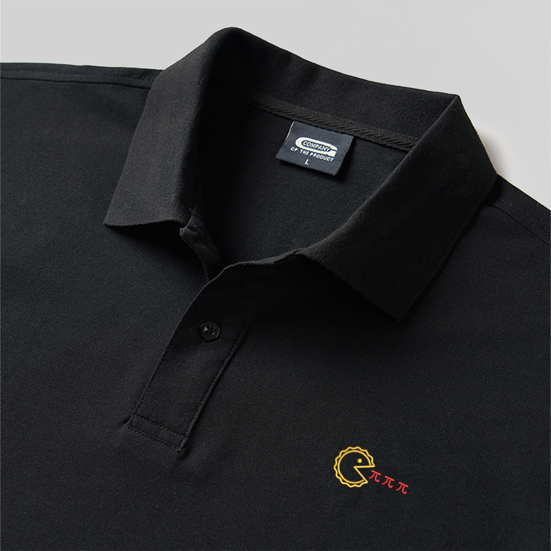 Pac-Pi Geek Embroidered Polo Shirts