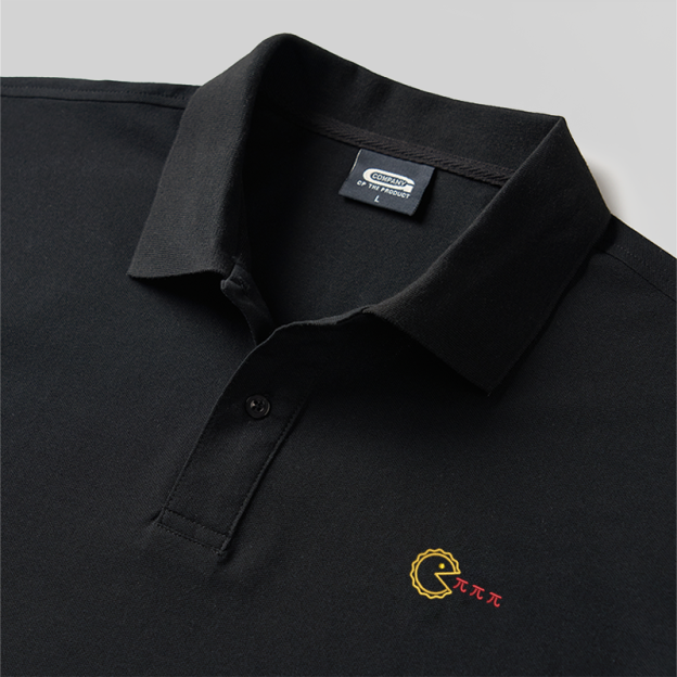 Pac-Pi Geek Embroidered Polo Shirts