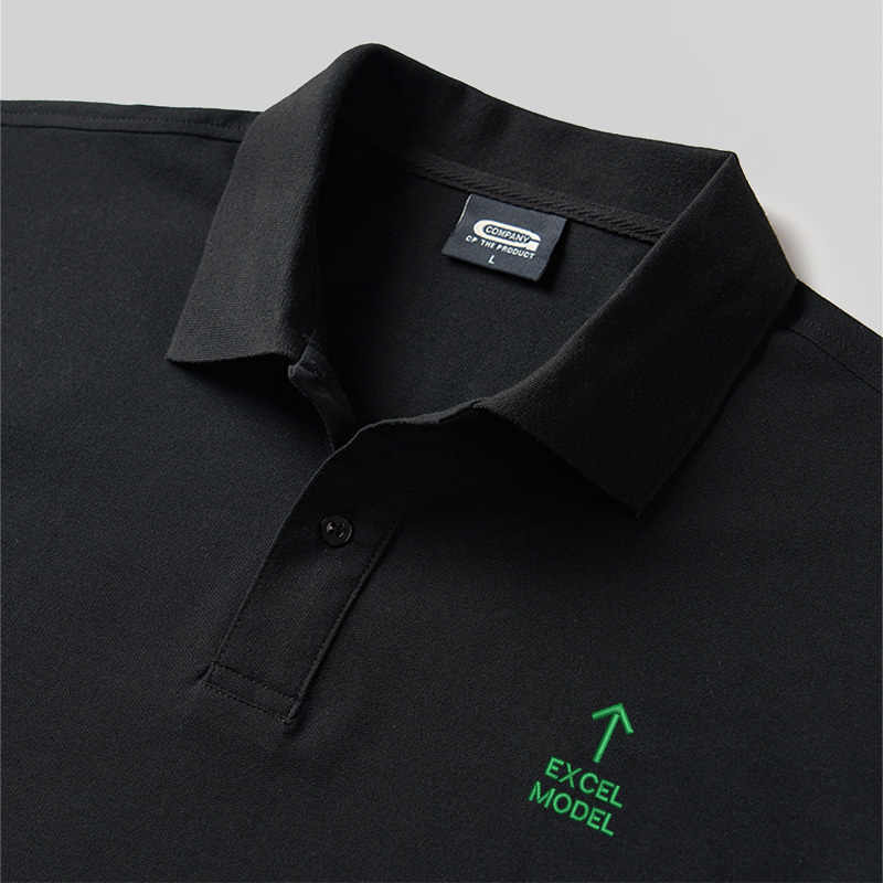 Excel Model Geek Embroidered Polo Shirts