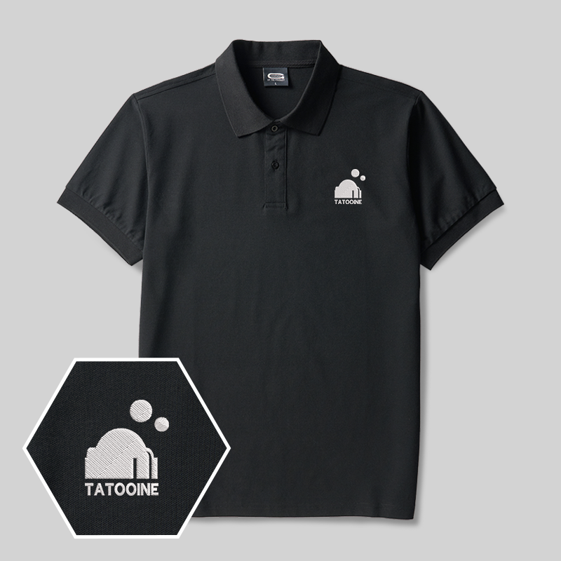 Tatooine Geek Embroidered Polo Shirts