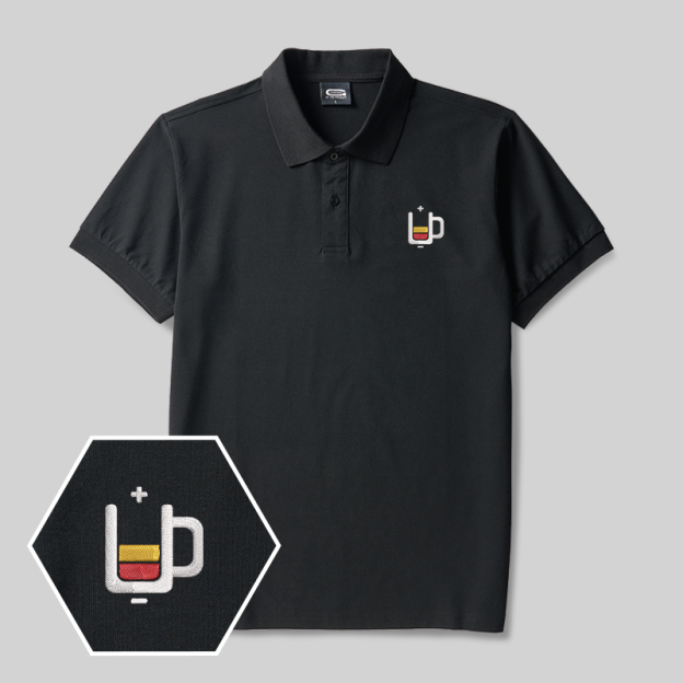 Luminous Logo Geek Embroidered Polo Shirts