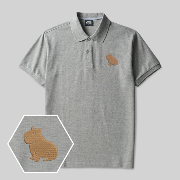 Chubby Charm Geek Embroidered Polo Shirt