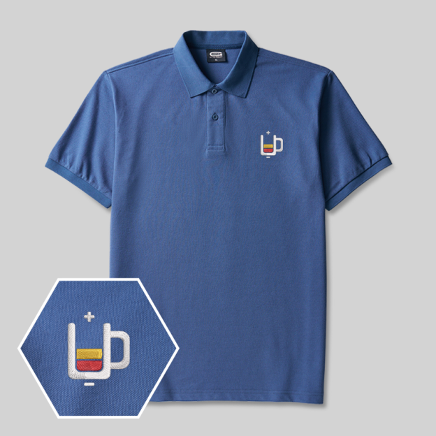 Luminous Logo Geek Embroidered Polo Shirts
