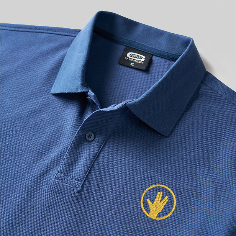 Peace & Approval Geek Embroidered Polo Shirt