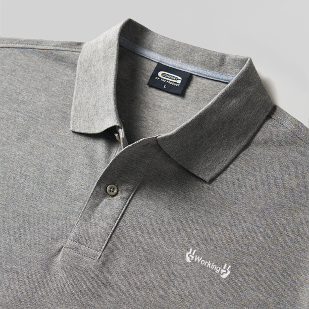 WORING Geek Embroidered Polo Shirts