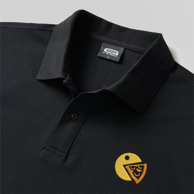 Pizza Pac Geek Embroidered Polo Shirt