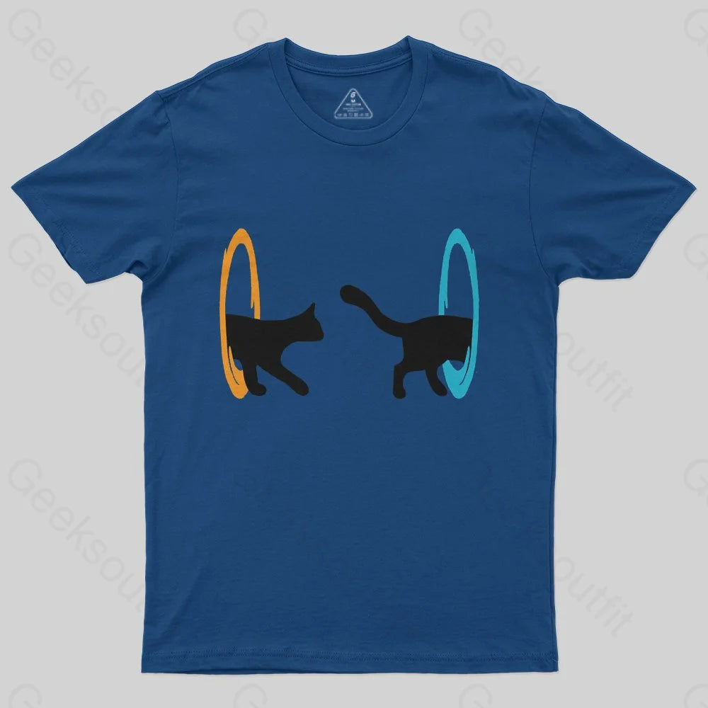 Portal Cat T-Shirt - Geeksoutfit