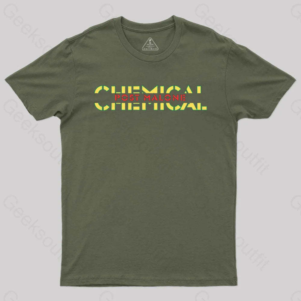 Post Malone Chemical T-Shirt Army Green / S