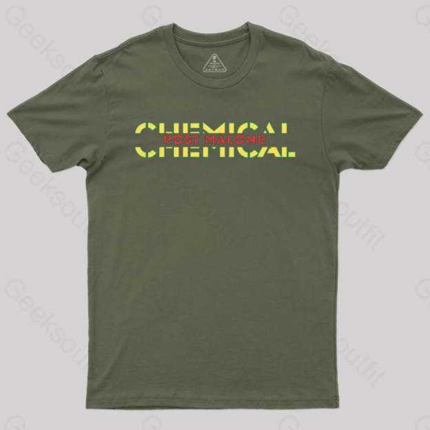 Post Malone Chemical T-Shirt Army Green / S