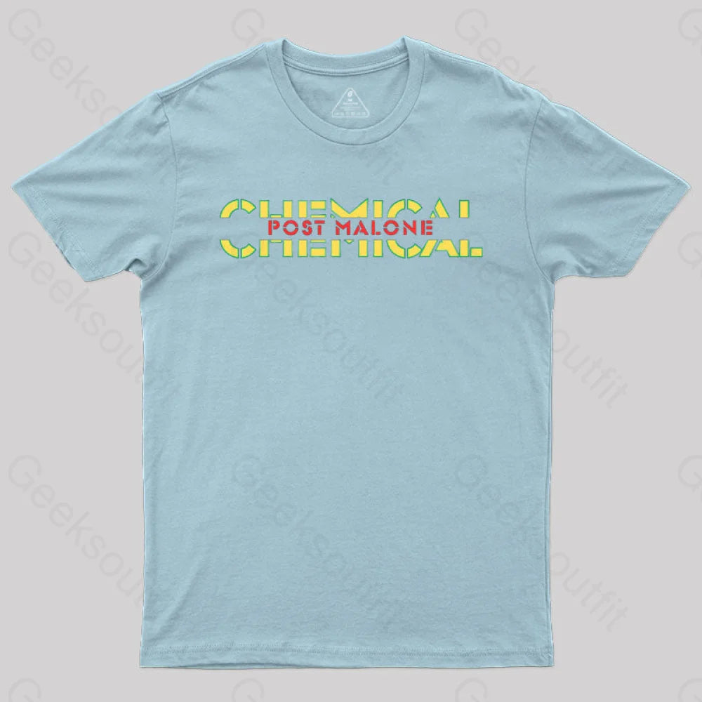 Post Malone Chemical T-Shirt Light Blue / S