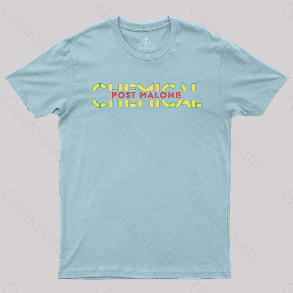 Post Malone Chemical T-Shirt Light Blue / S