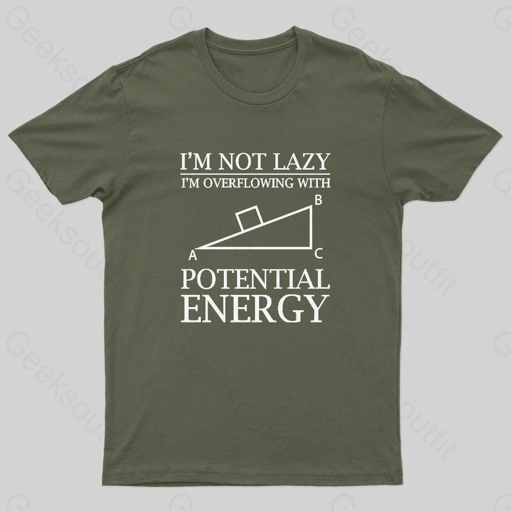 Potential Energy Nerd T-Shirt Army Green / S