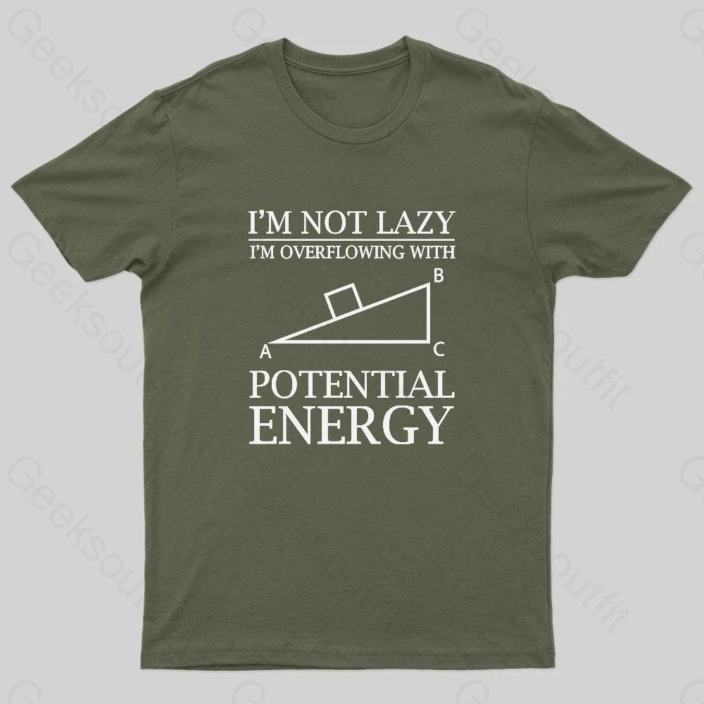 Potential Energy Nerd T-Shirt Army Green / S