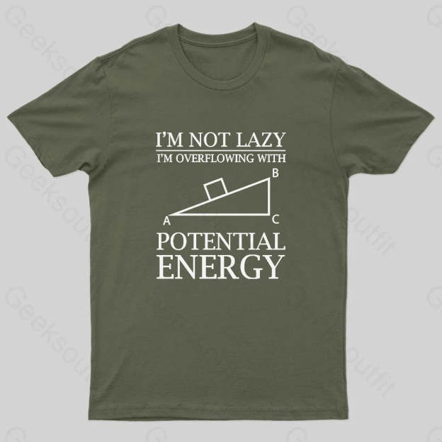 Potential Energy Nerd T-Shirt Army Green / S