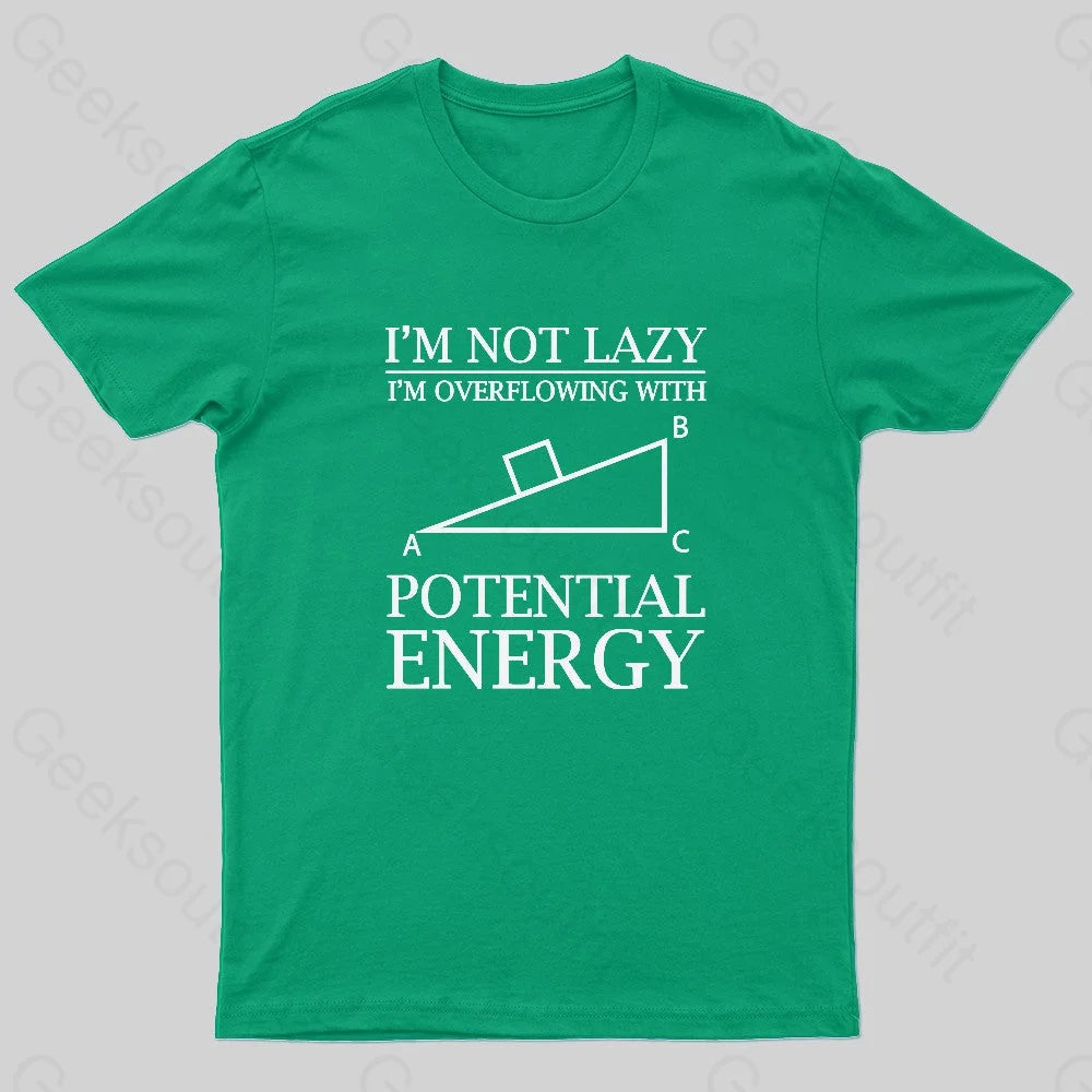 Potential Energy Nerd T-Shirt Green / S
