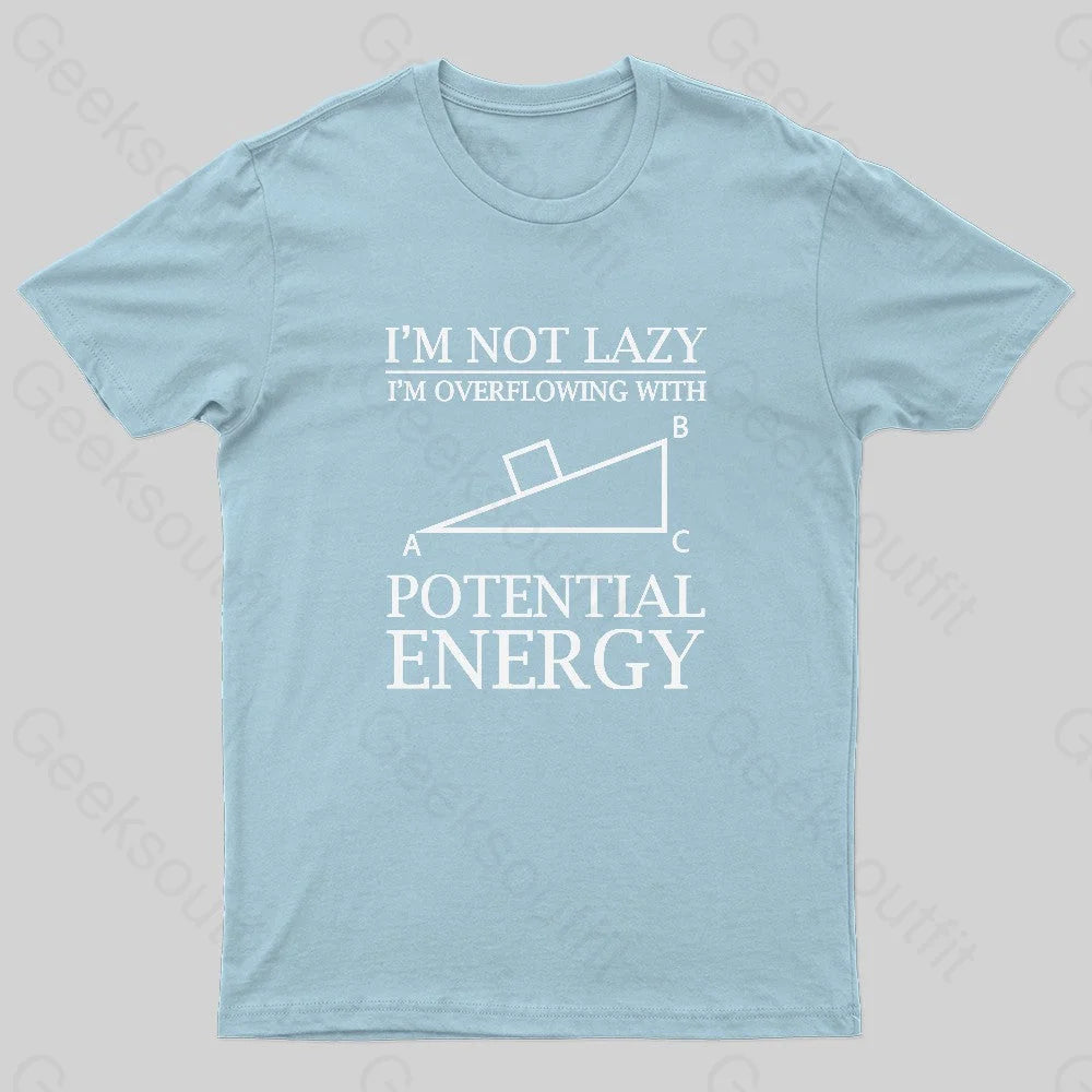 Potential Energy Nerd T-Shirt Light Blue / S
