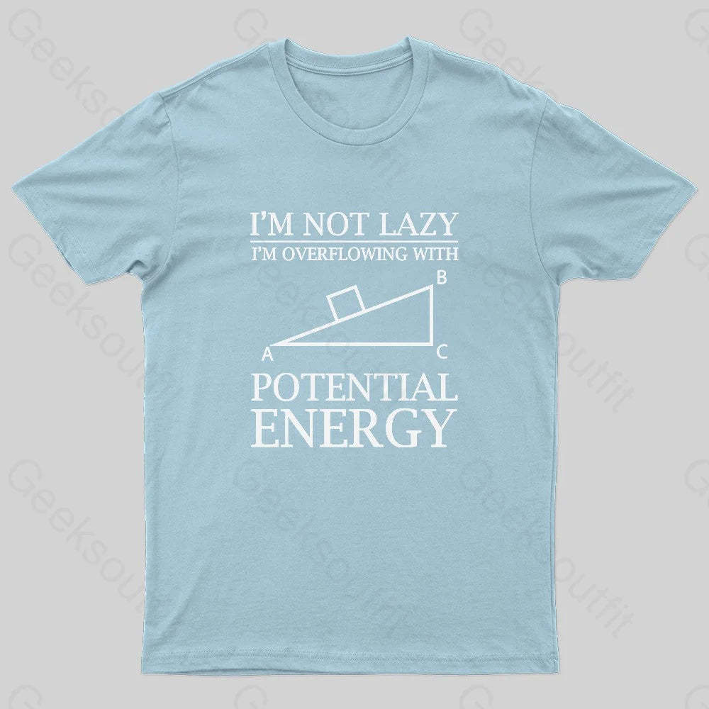 Potential Energy Nerd T-Shirt Light Blue / S