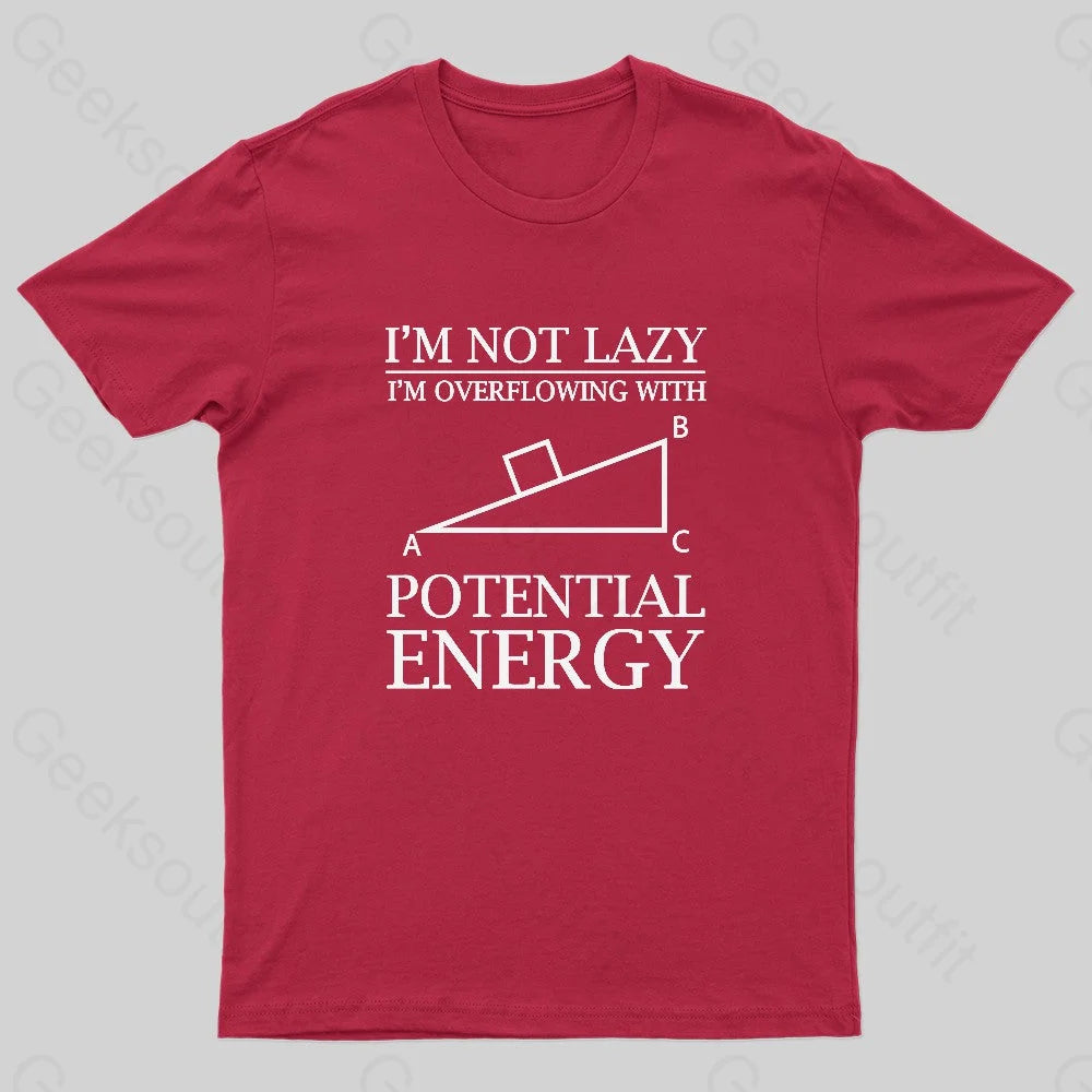Potential Energy Nerd T-Shirt Red / S