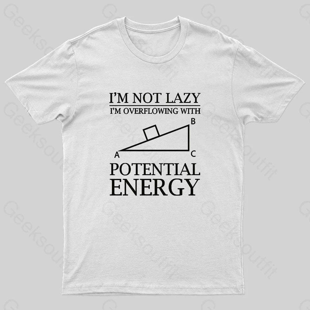 Potential Energy Nerd T-Shirt White / S