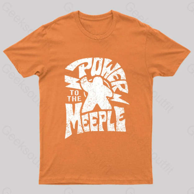 Power To The Meeple Nerd T-Shirt Orange / S