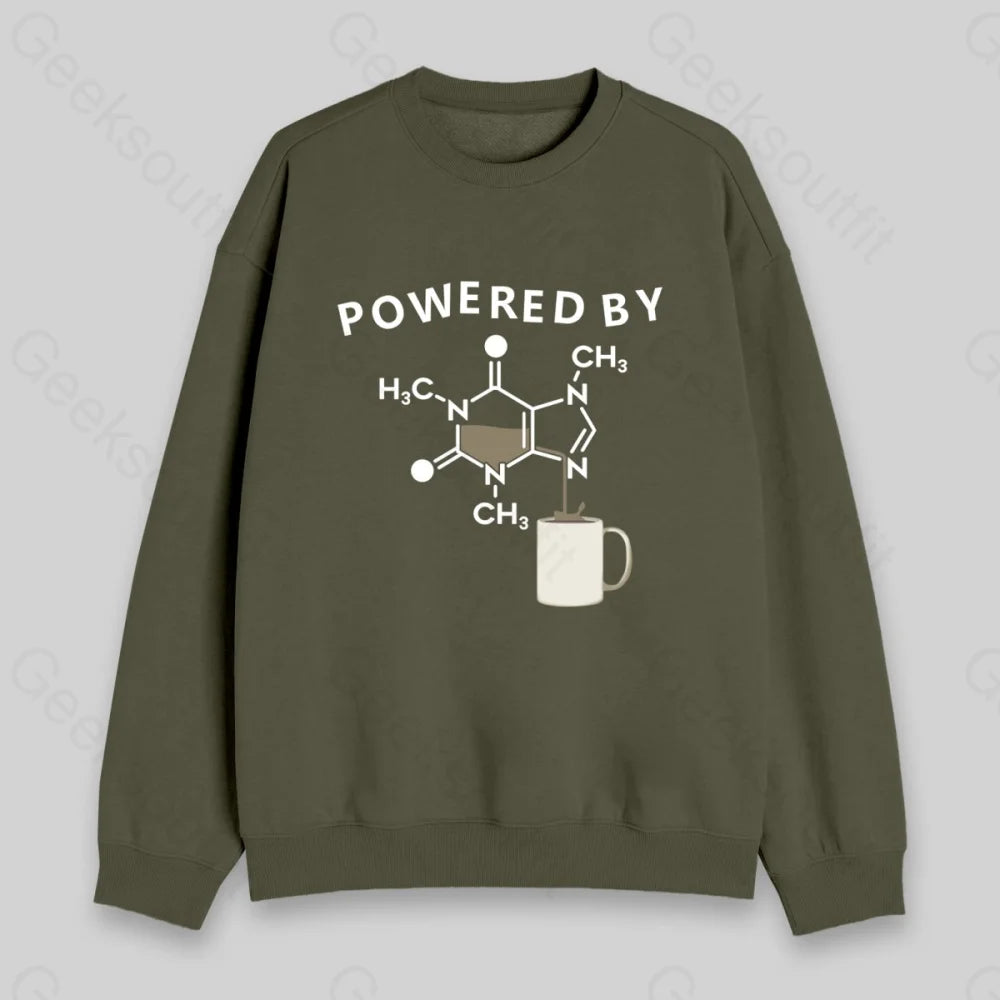 Powered By Caffeine Unisex Geek Sweatshirt - Geeksoutfit