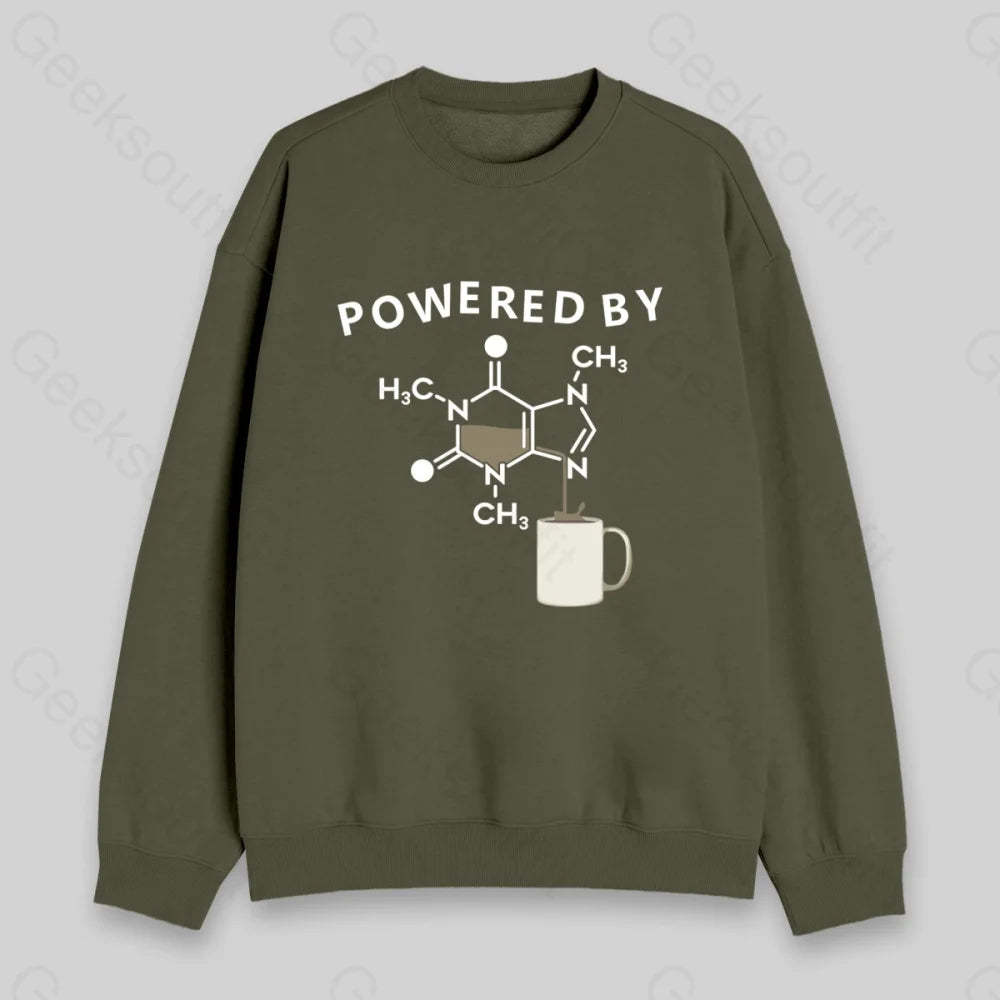 Powered By Caffeine Unisex Geek Sweatshirt - Geeksoutfit