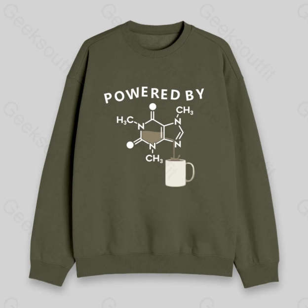 Powered By Caffeine Unisex Geek Sweatshirt - Geeksoutfit