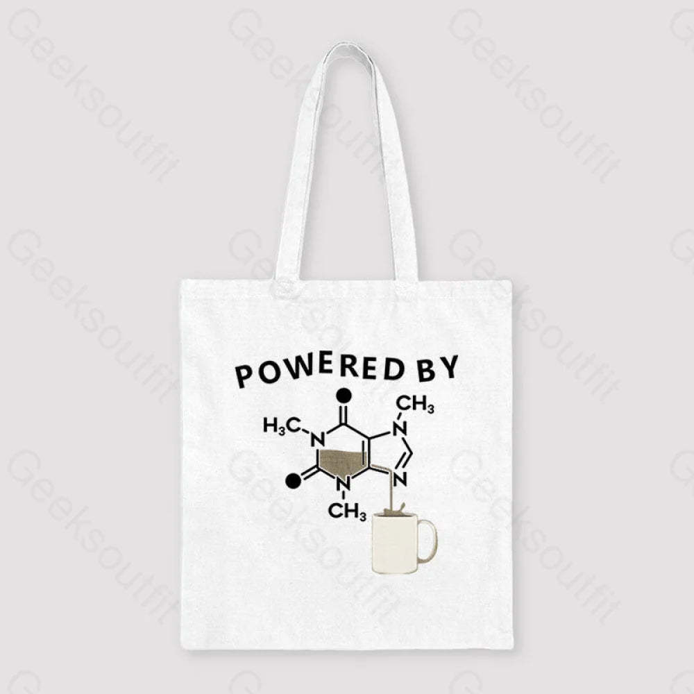 Powered By Caffeine Unisex Tote Bag