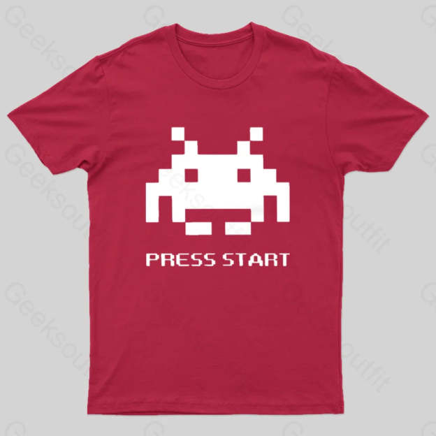 Press To Start T-Shirt Red / S