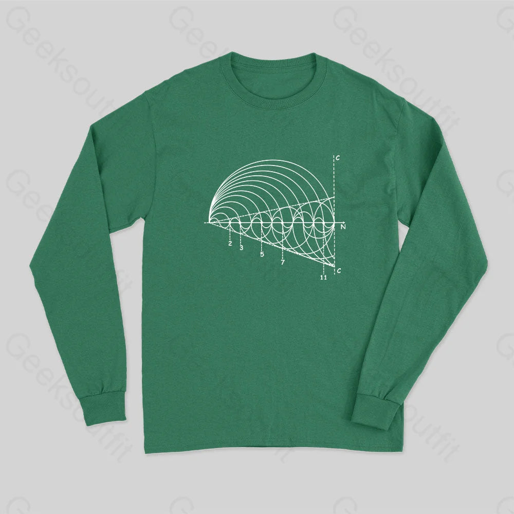 Prime Number Long Sleeve T-Shirt Green / S